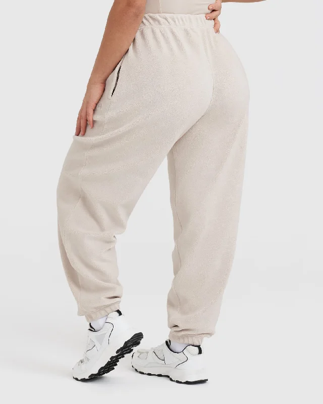 Fleece Oversized Jogger | Sand