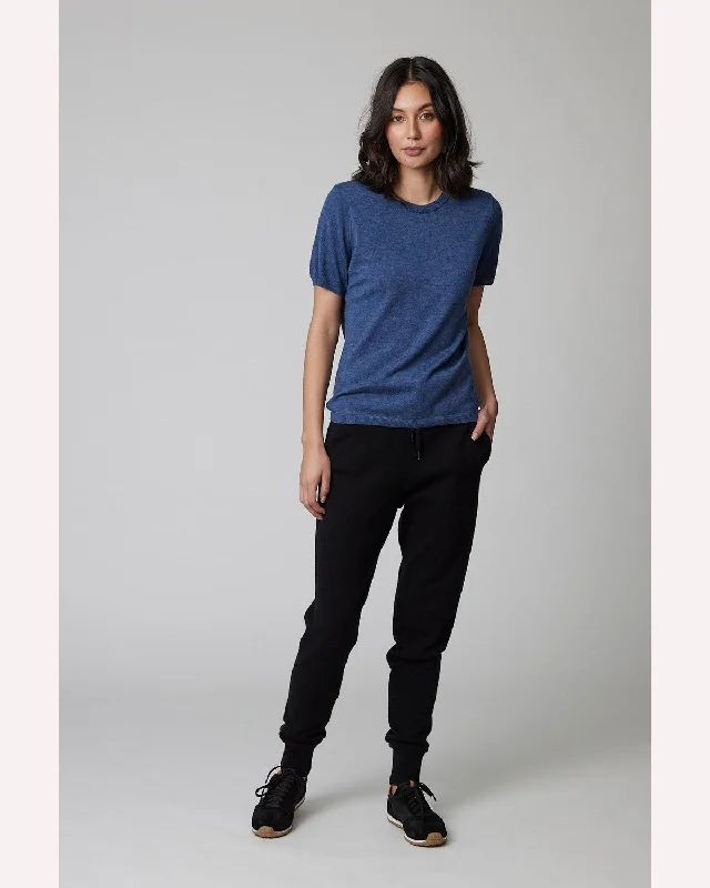 Marlow Merino Knit Tee - Denim Blue