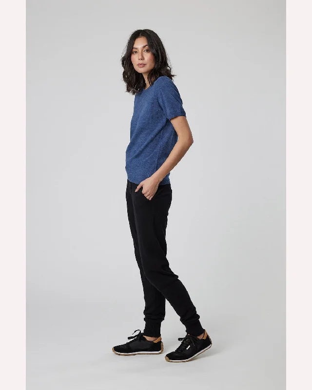 Marlow Merino Knit Tee - Denim Blue