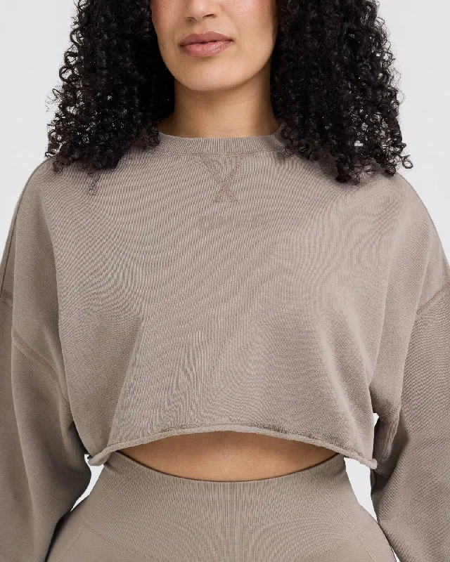 Raw Lounge Crop Sweatshirt | Minky