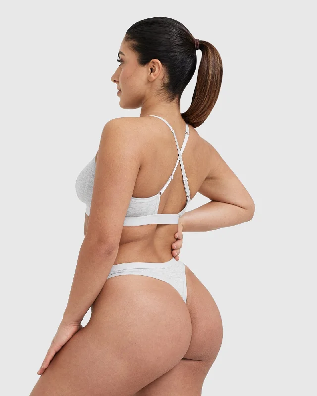 Soft Classic Thong | Grey Marl