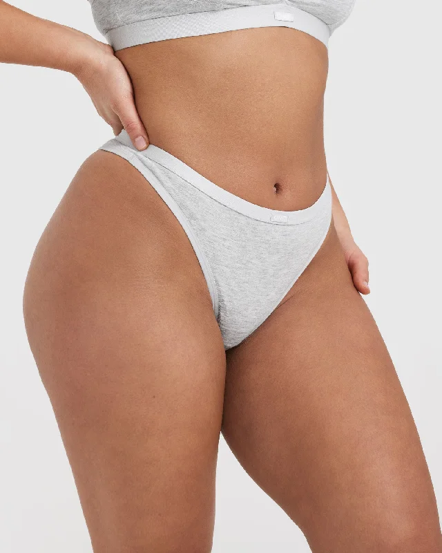 Soft Classic Thong | Grey Marl