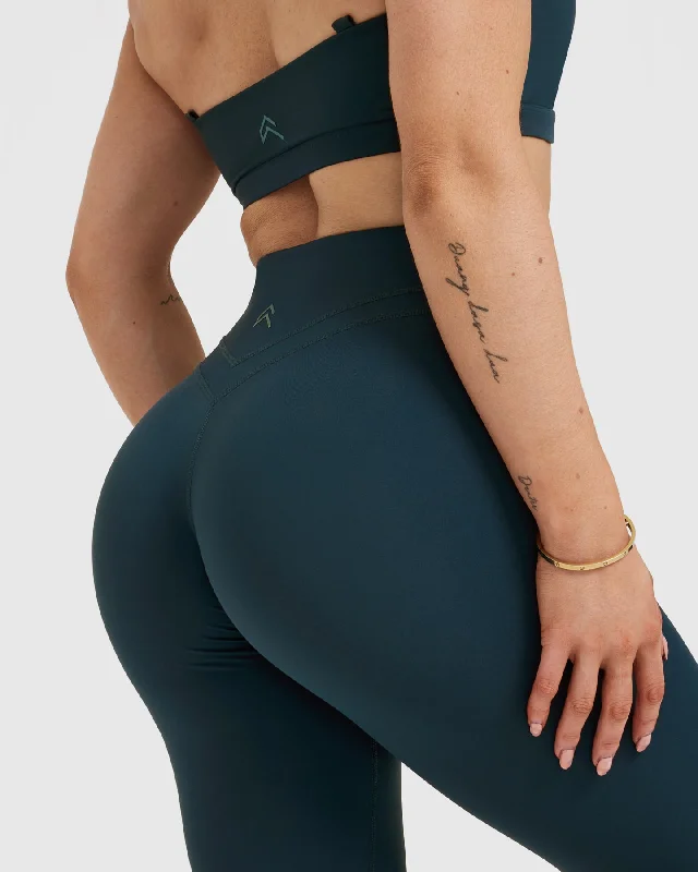 Unified High Waisted Leggings | Oil Blue