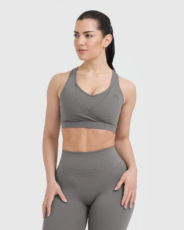 Unified Layered Sports Bra | Ash Grey