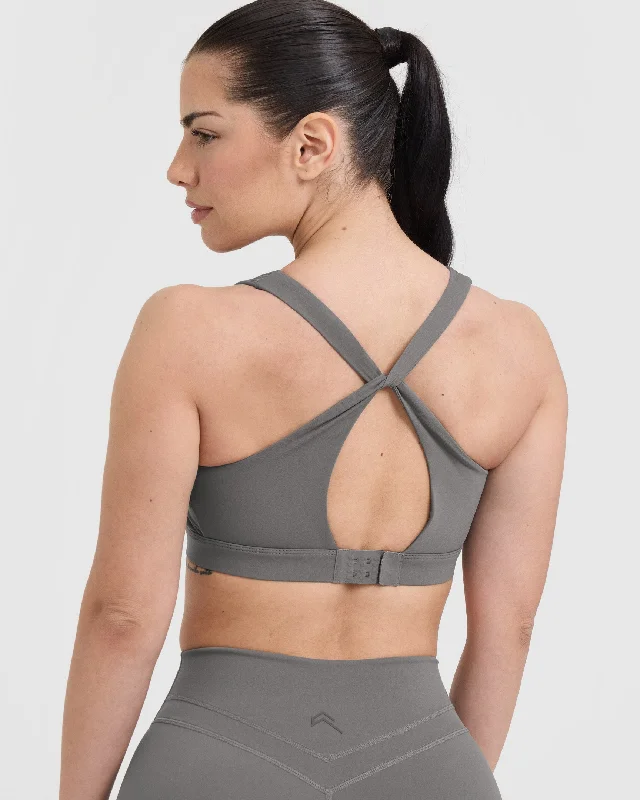 Unified Layered Sports Bra | Ash Grey