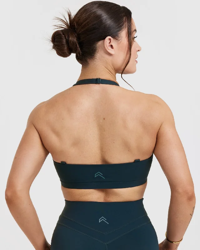 Unified Twist Sports Bra | Oil Blue