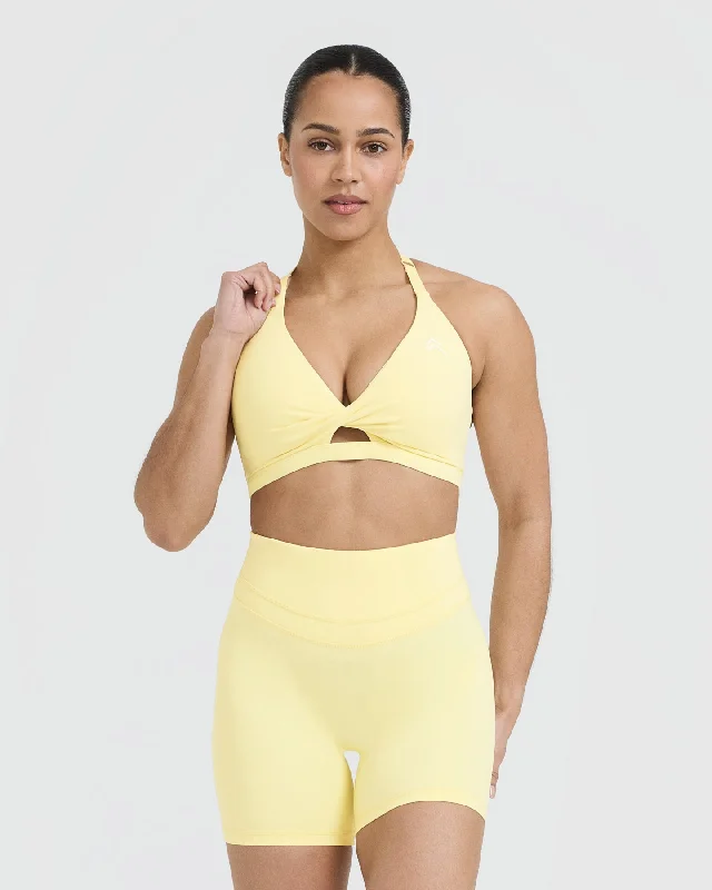 Unified Twist Sports Bra | Sherbert Yellow