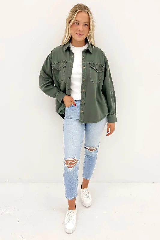 Daisy Overshirt Sage Green