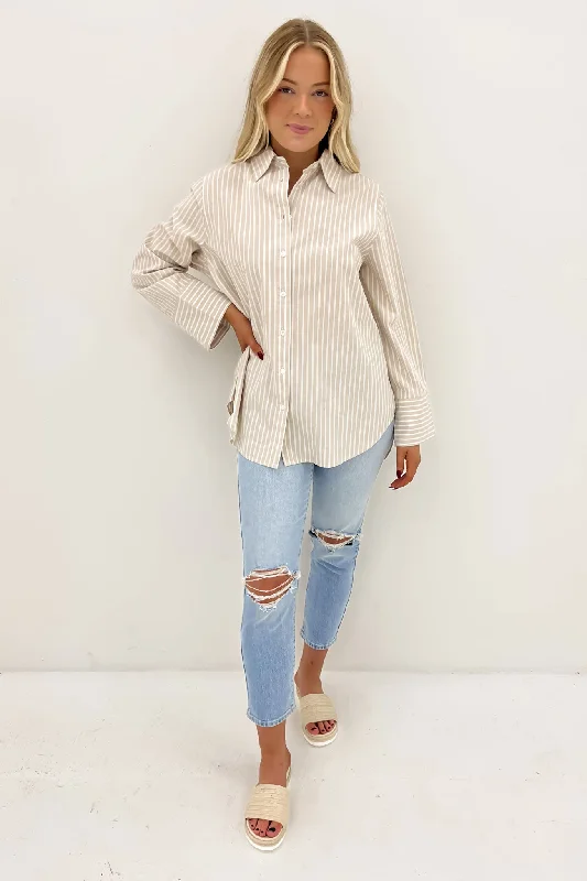 Holiday Oversized Shirt Oatmeal