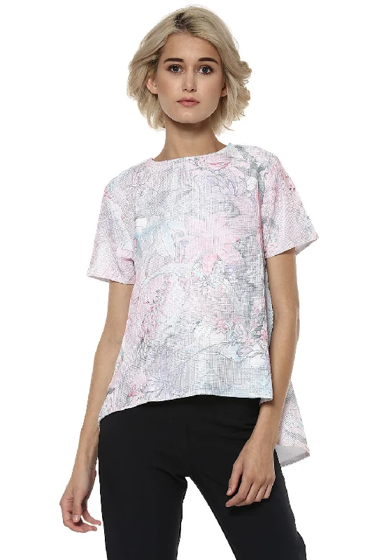 Laser Floral Flare Designer Top