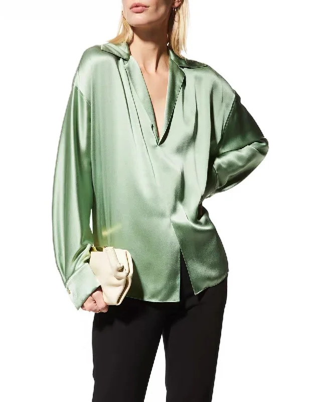 Nonothing| Luxurious pure silk blouse ( 3 colours )