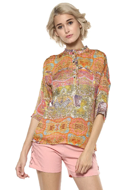 Paisley Graffiti Printed Top