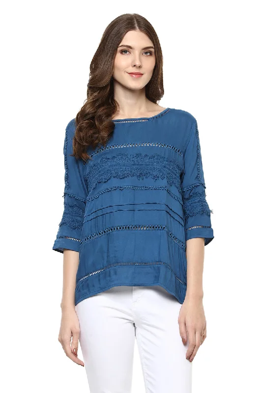 Self Designed Lace Casual Top