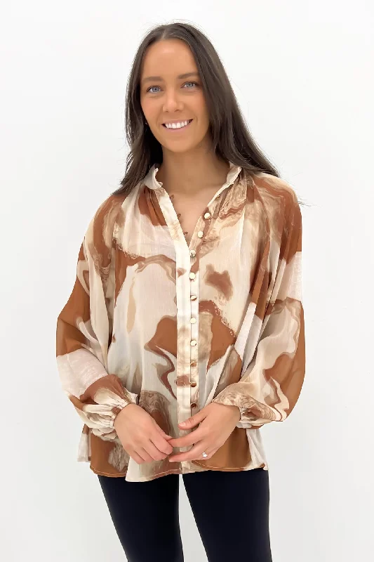 Shi Blouse Caramel Swirl