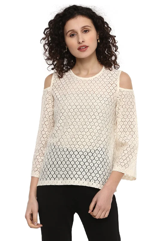 Snow Dream Cold Shoulder Top