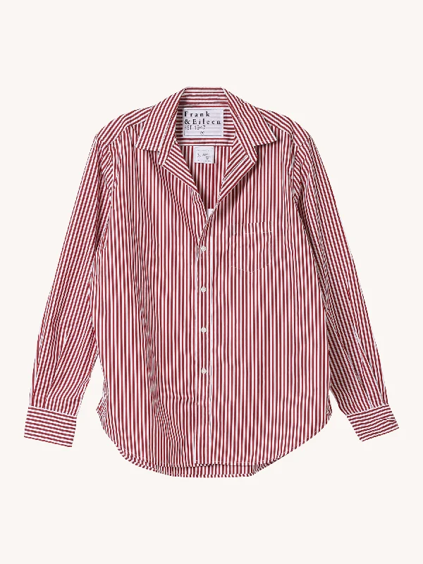 Stripe Eileen Shirt in Maroon