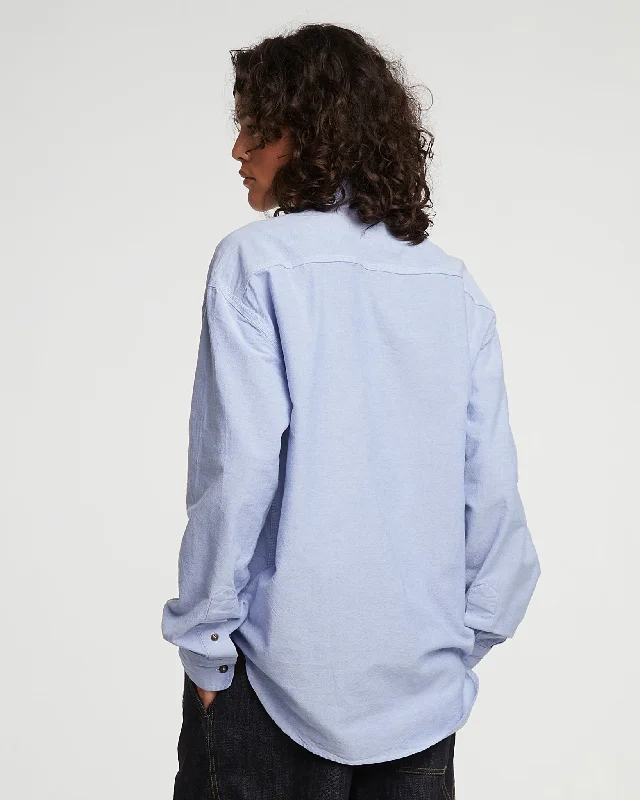 G.o.D Mechanic Shirt Washed Oxford Blue