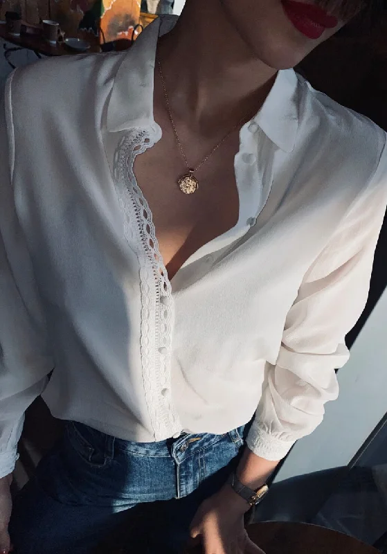 Nonothing| Women button down  100% silk shirt