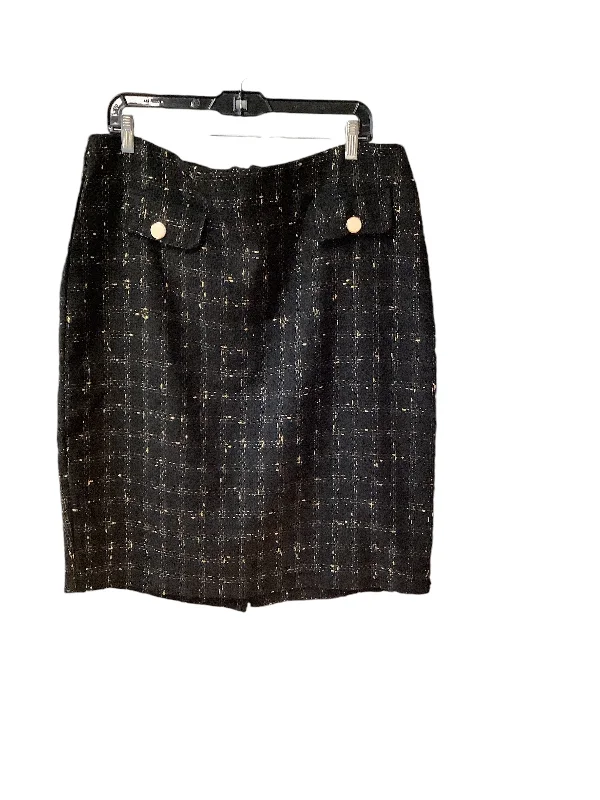 Skirt Mini & Short By Ny Collection In Black & Gold, Size: 1x