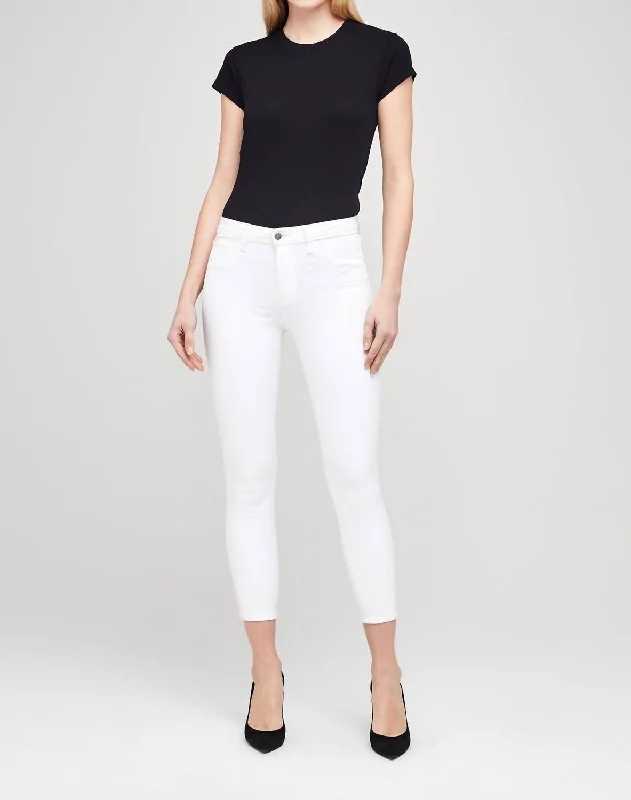 Margot High Rise Skinny Jeans In Blanc