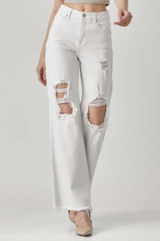 Wide Leg Jean In White