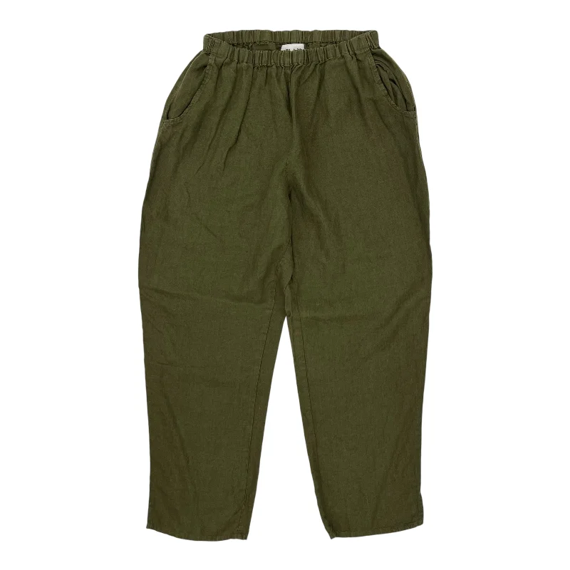 Pants Linen By Flax In Green, Size:L