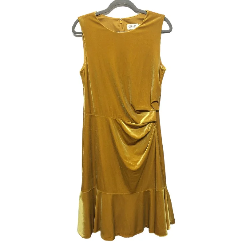 Dress Casual Short By Eliza J In Yellow, Size: 12