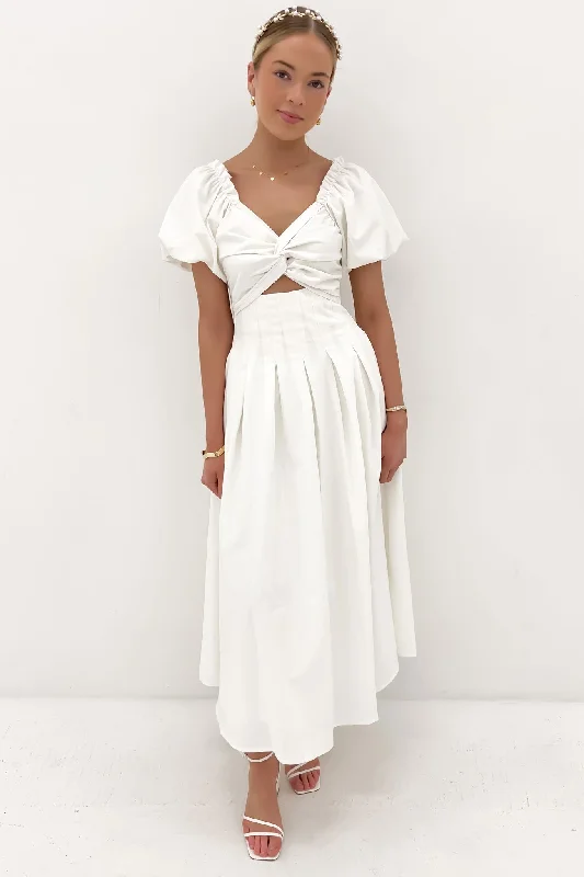 Josh Midi Dress White