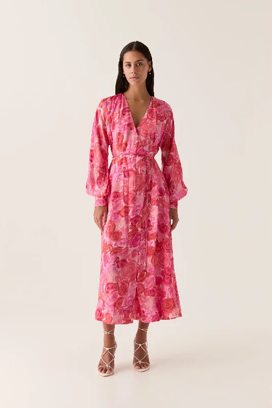 Tinley Wrap Front Midi Dress