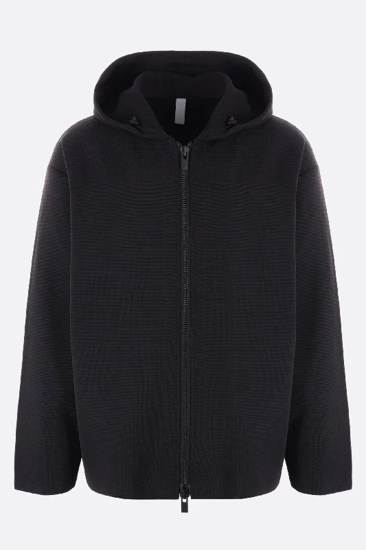 Milan rib knit full-zip jacket