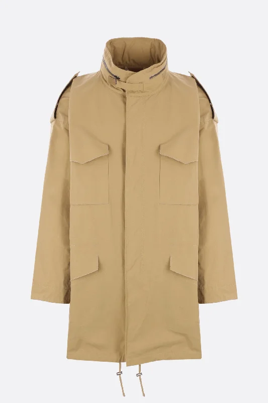 technical cotton oversize jacket