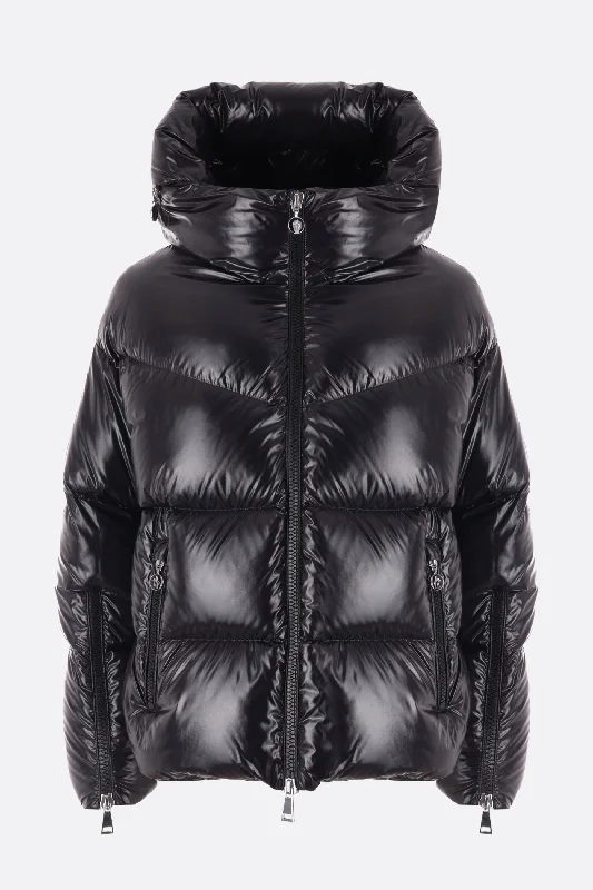 Huppe laqué nylon down jacket