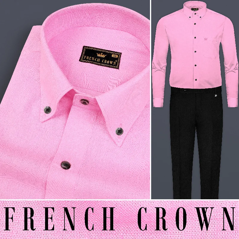 Can Can Pink Luxurious Linen Shirt